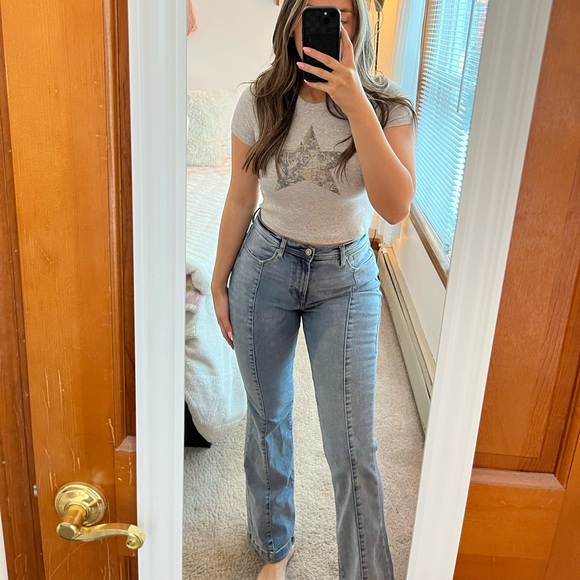 Kensie Denim - Kensie Light Blue Flare Jeans